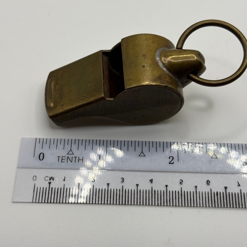 Vintage Brass Thunderer Whistle Made in the USA - Picture 5 of 6